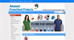 Desktop Screenshot of answerpromotionalproducts.com